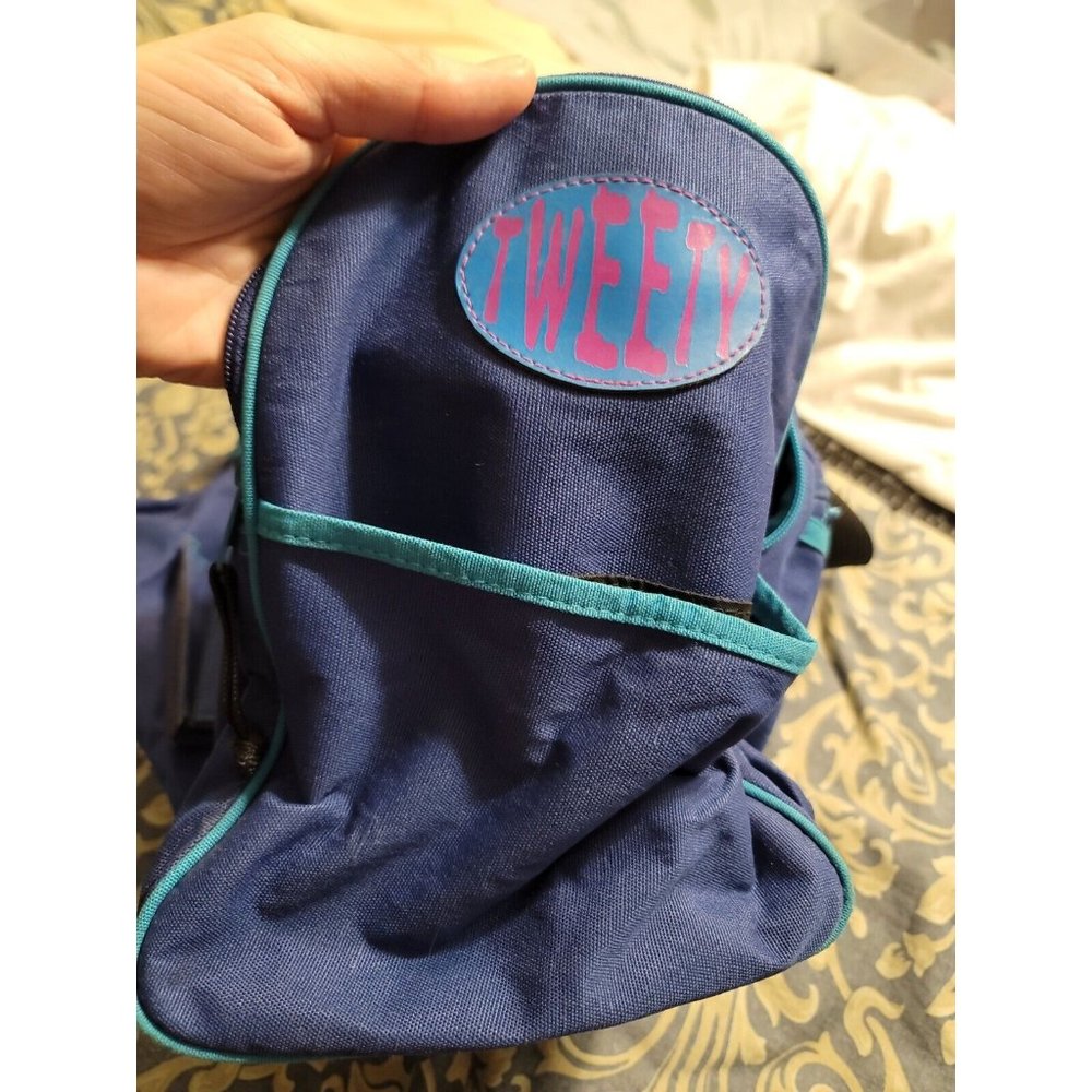 Looney Tunes Tweety Blue Duffle Gym Bag Vintage Large - Picture 6 of 12